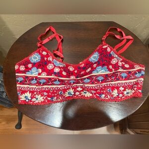 Spell Folktown Bralette, Wine, Size XL